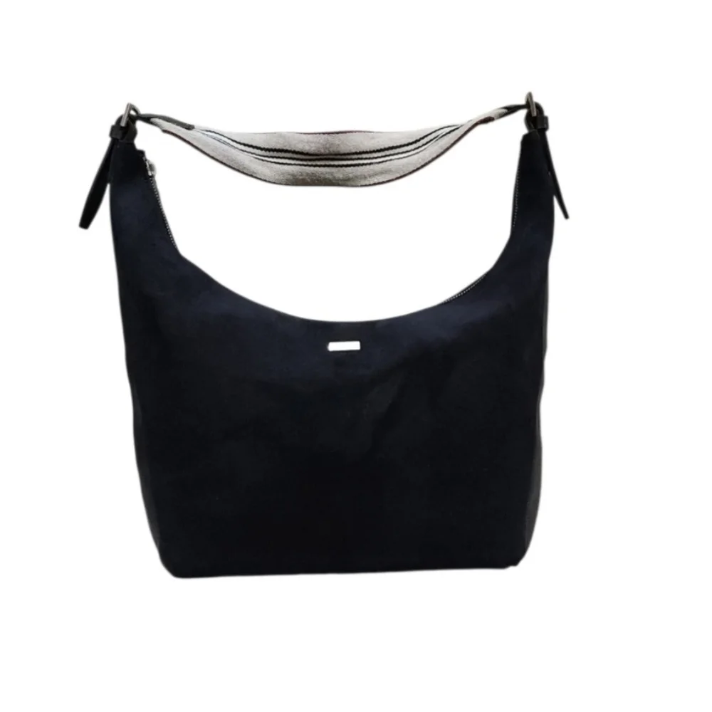 Burberry BLACK HOBO LARGE SUEDE/LEATHER BIG VINTAGE BAG AUTHENTIC VINTAGE